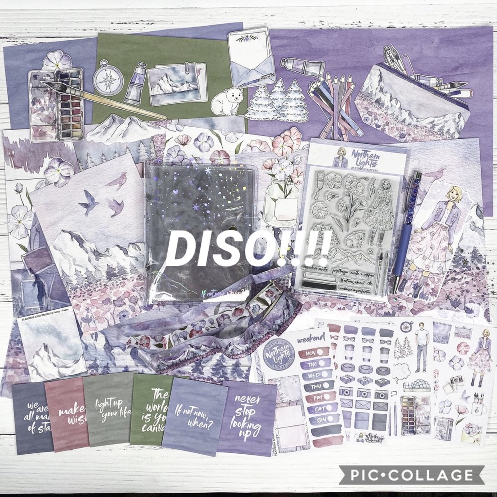 DISO Planners Anonymous Northern Lights Kit Items
